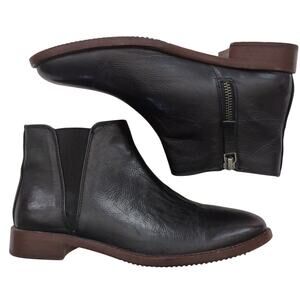 JOHNSTON & MURPHY Black Leather Side Zip Trista Chelsie Boots Women's Size 6.5